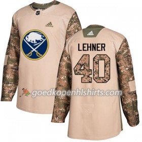 Buffalo Sabres Robin Lehner 40 Adidas 2017-2018 Camo Veterans Day Practice Authentic Shirt - Mannen